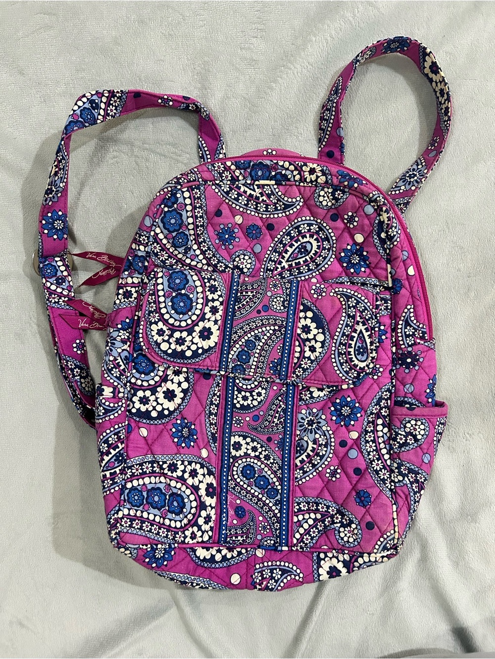 Vera Bradley Pink Boysenberry Quilted Mini Backpack